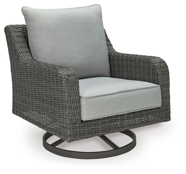 Elite Park - Sillón giratorio con cojín - Gris