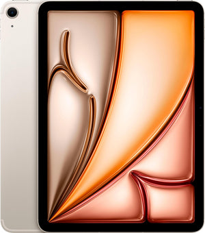 Apple - 11-inch iPad Air M3 chip Built for Apple Intelligence Wi-Fi + Cellular 1TB - Starlight