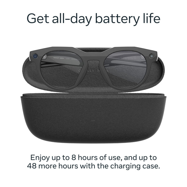 Oakley Meta - HSTN glasses - with Meta AI, Audio, Photo, Video Compatibility - Clear Lenses - Black