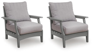 Cove Beach - Tumbona con cojín (Set de 2) - Gris