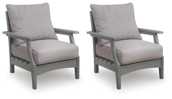 Cove Beach - Tumbona con cojín (Set de 2) - Gris