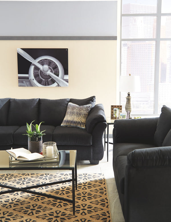 Darcy - Living Room Set #black #2pc.sofa,loveseat