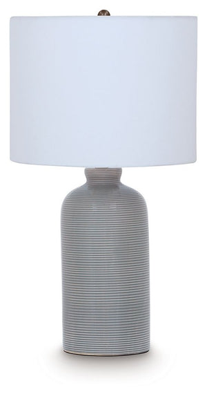 Wimlow - Lámpara de mesa de cerámica - Azul grisáceo