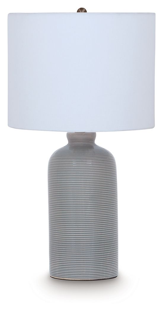 Wimlow - Lámpara de mesa de cerámica - Azul grisáceo