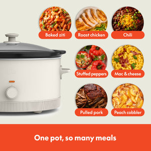 Bella - 6-qt. Manual Slow Cooker - Oatmilk