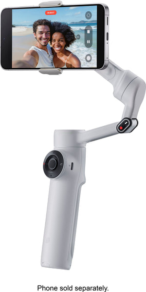 Insta360 - Flow 2 AI Tracker Bundle Gimbal Stabilizer for Smartphones - Stone Gray
