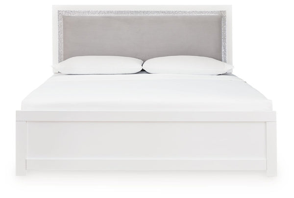 Maeling - Upholstered Panel Bed #white #king