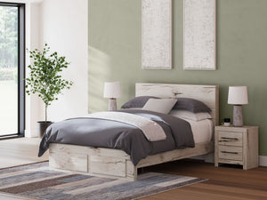 Lawroy - Panel Bed With Storage #queen #storagefootboard