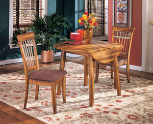 Berringer - Drop Leaf Table Set #3pc.table,2chairs