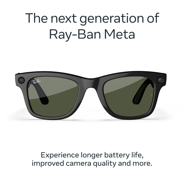 Ray-Ban Meta - Skyler (Gen 2) glasses with Meta AI, Audio, Photo, Video Compatibility - Transitions Sapphire lenses - Shiny Chalky Grey