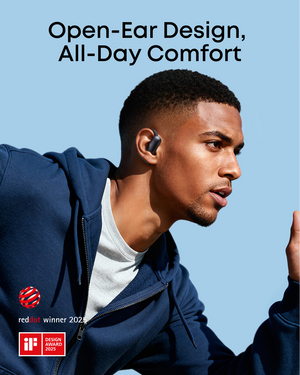 Soundcore - by Anker AeroFit 2 Open-Ear Headphones with Adjustable Ear Hooks - Black