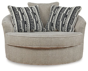 Calnita - Sillón giratorio decorativo grande - Sisal
