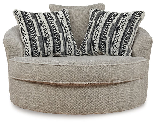 Calnita - Sillón giratorio decorativo grande - Sisal