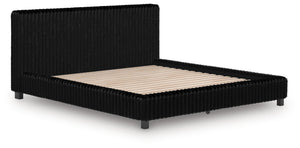 Zuraleus - Upholstered Bed #black #californiaking