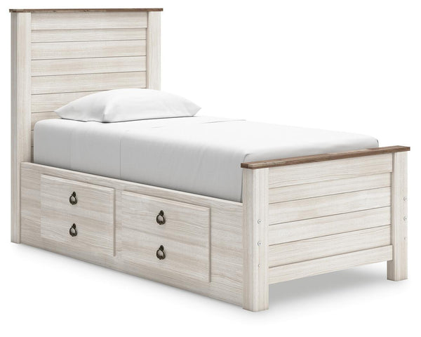 Willowton - Panel Bed #twin #2drawers