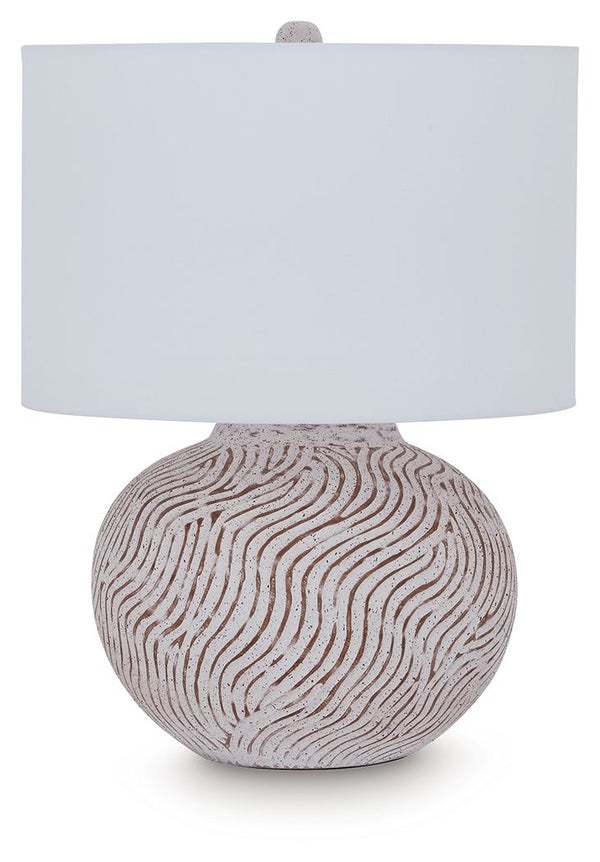 Vien - Terracotta Table Lamp - Distressed White