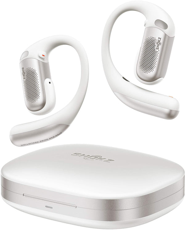 Shokz - OpenFit Pro Open-Ear True Wireless Bluetooth Active Noise Reduction Earbuds - White