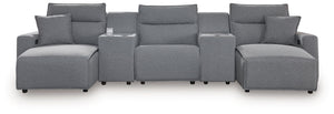 Modmax II - 5 Piece Reclining Sectional #5pc.powerrecliningsectionalwithdoublechaiseand2consoles