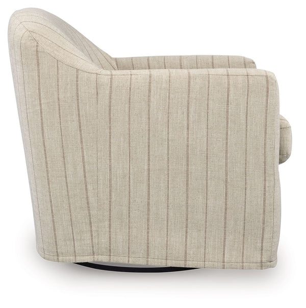 Valwick - Sillón giratorio decorativo - Crema / Marrón