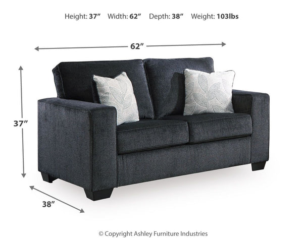 Altari - Stationary Loveseat #darkgray
