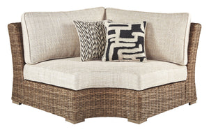 Beachcroft - Silla esquinera curva con cojín - Beige