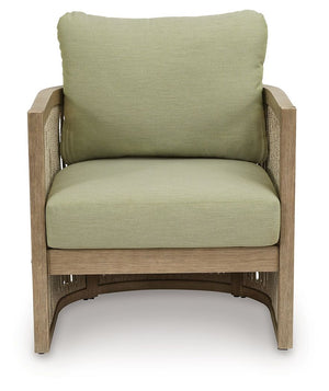 Serena Shores - Tumbona con cojín (Set de 2) - Beige / Verde