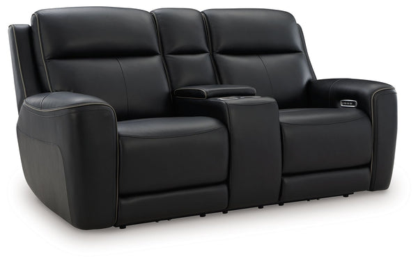 5Z-Comfort - Relaxation - Power Reclining Loveseat with Console / Adj Headrest #black