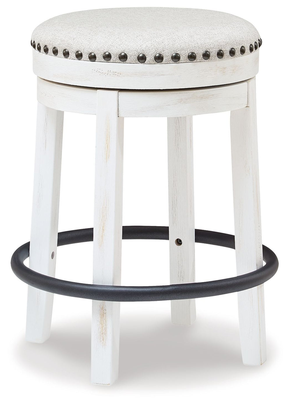 Valebeck - Upholstered Swivel Stool #darkbrown