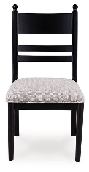 Greddinton - Dining Upholstered Side Chair (Set of 2) #black