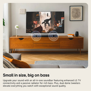 LG - 2.0-Channel S20A Soundbar with Built-in Woofer, DTS Digital Surround, Bluetooth Connectivity - Black