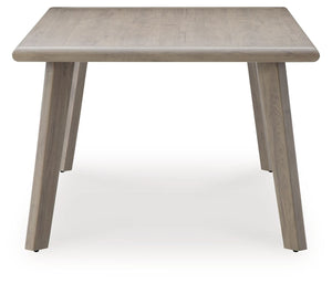 Cliff Trails - Mesa de comedor rectangular con opción de sombrilla - Beige