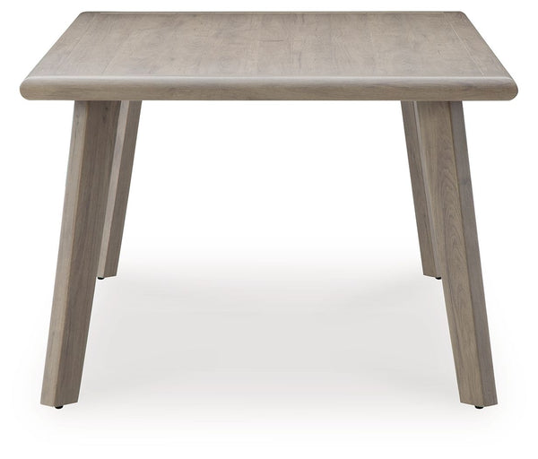 Cliff Trails - Mesa de comedor rectangular con opción de sombrilla - Beige