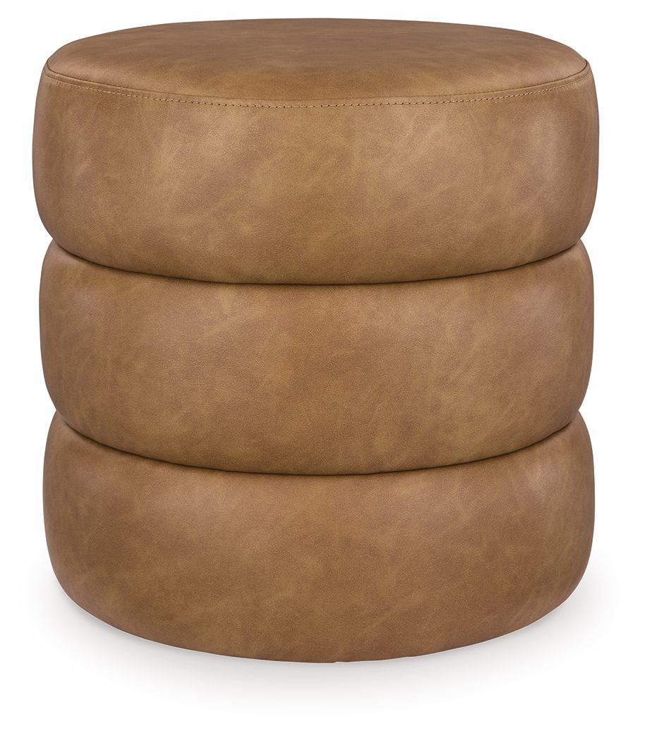Ummi - Swivel Accent Ottoman #lightbrown