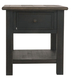Tyler Creek - Mesa Auxiliar Rectangular - Marrón Grisáceo / Negro