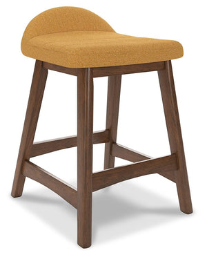 Lyncott - Upholstered Barstool (Set of 2) #yellow