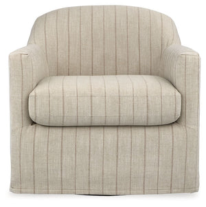 Valwick - Sillón giratorio decorativo - Crema / Marrón