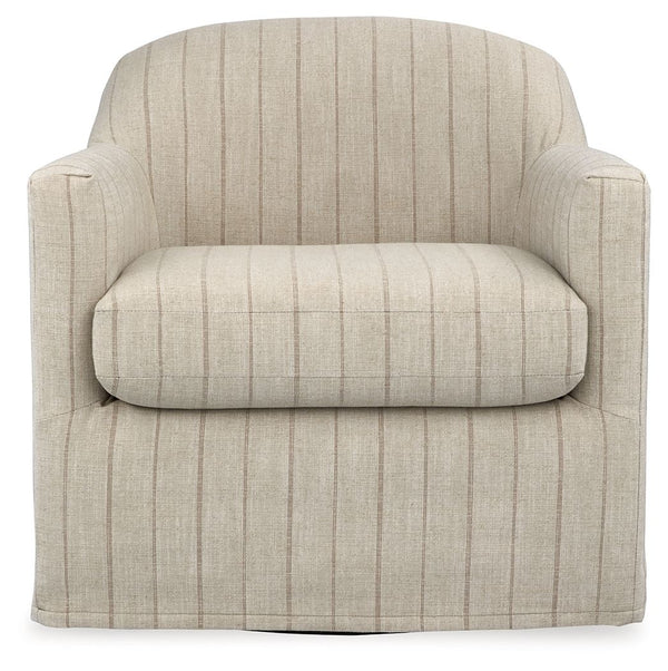 Valwick - Sillón giratorio decorativo - Crema / Marrón