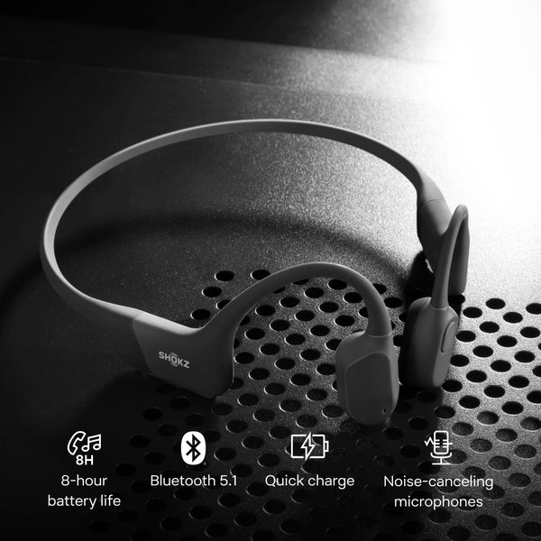 Shokz - OpenRun Mini Wireless Bone Conduction Open-Ear Bluetooth Endurance Headphones (USB-Charging) - Black