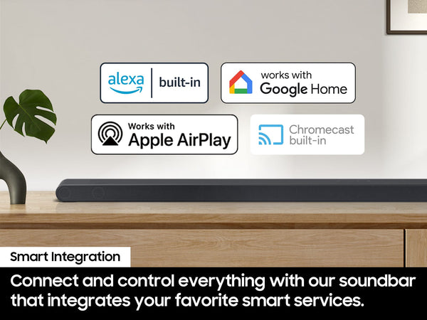 Samsung - HW-S800D 3.1.2 Channel Q-Series Ultra Slim Soundbar with Wireless Subwoofer, Dolby Atmos and Q-Symphony - Titan Black