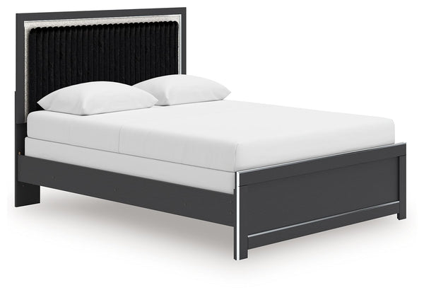Zuraleus - Upholstered Panel Bed #black #queen