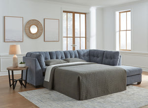 Marleton - 2 Piece Sleeper Sectional #blue #2pc.rightarmfacingcornerchaisesleepersectional