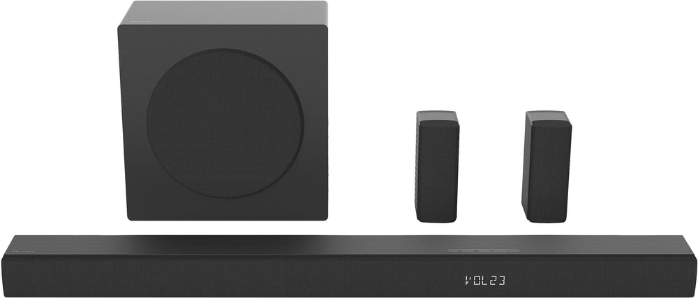 Hisense - 5.1 Channel 540W Soundbar with Wireless 6.5" Subwoofer and 2 Rear Speakers (HS5100) - Black