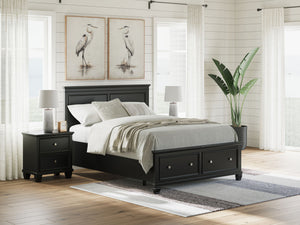 Lanolee - Panel Bed #queen #2drawers