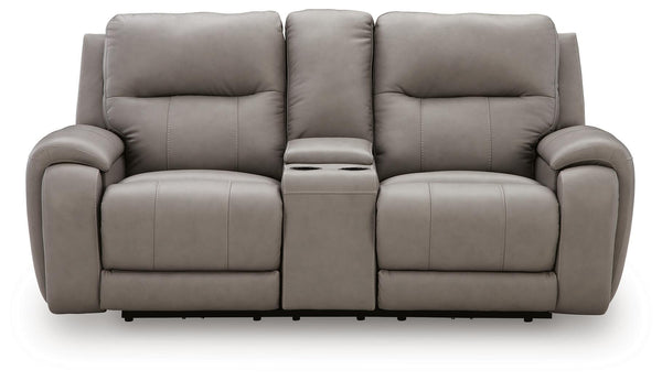Real Moments - Sofá biplaza reclinable eléctrico con asientos de audio - Ceniza
