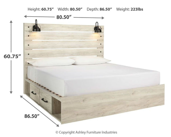Cambeck - Panel Bed #king #sidestorage