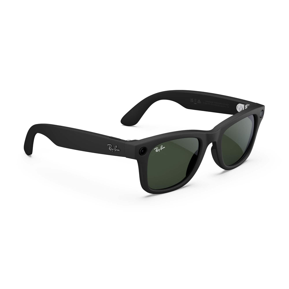 Ray-Ban Meta - Wayfarer (Gen 1) glasses with Meta AI, Audio, Photo, Video Compatibility - Clear to Green Transitions Lenses - Matte Black