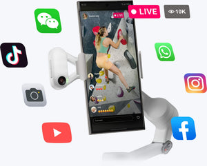 Insta360 - Flow 2 AI Tracker Bundle Gimbal Stabilizer for Smartphones - Stone Gray