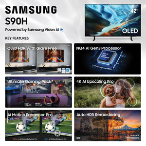 Samsung - 42" Class S90H OLED 4K Glare-Free TV with SamsungVisionAI (2026)