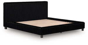 Zuraleus - Upholstered Bed #black #king