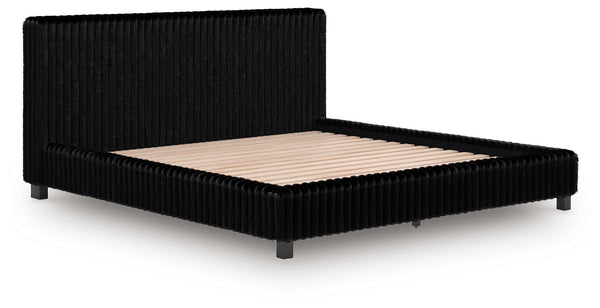 Zuraleus - Upholstered Bed #black #king
